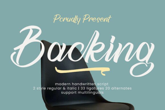 Backing Font Evaluation: A Modern Script for Professional Design