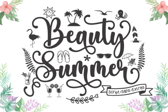 Beauty Summer: A Versatile Trio Font for Diverse Design Needs