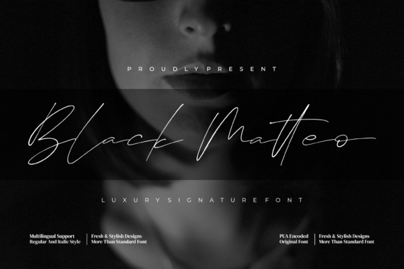 Black Matteo: The Delicate Script for Modern Design