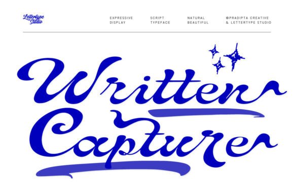 Capture Creative Energy with Written Capture Font