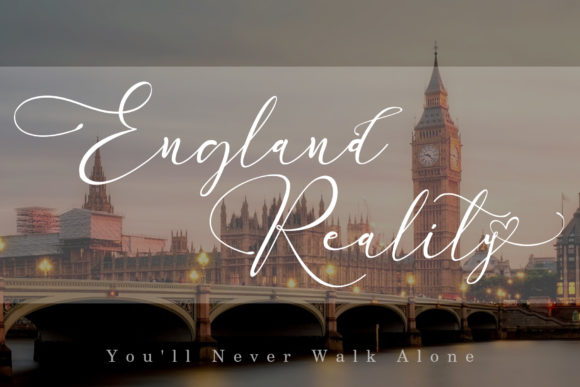 England Reality: A Calligraphy Font for Bold Creative Expression