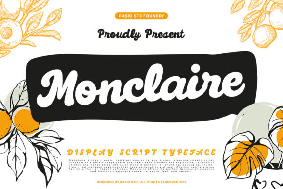 Monclaire: A Vintage-Inspired Display Script for Modern Storytelling